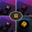 1pc Artisan Zinc Aluminum Alloy Keycaps for Mechanical Keyboard Super Mario Golden X / Question